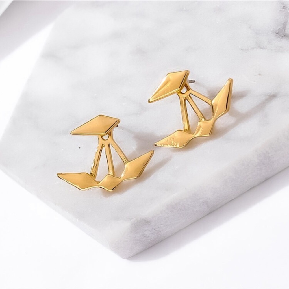 ⚜️𝟯𝟬%𝗢𝗙𝗙 𝗯𝘂𝗻𝗱𝗹𝗲𝘀 𝟯+⚜️ NEW Unique Shape Geometric Jacket Earrings - Picture 6 of 13